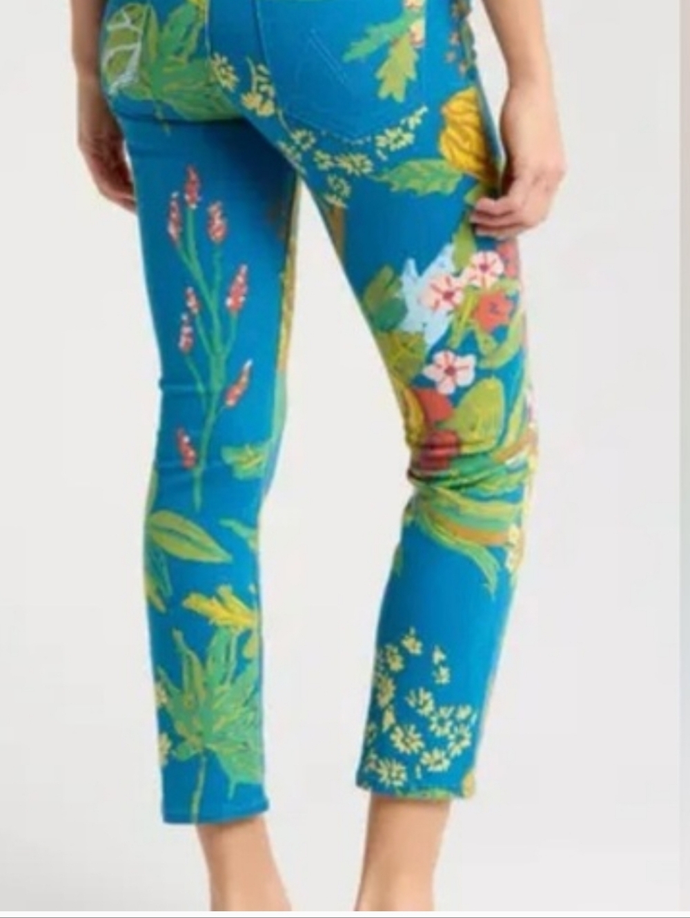 Mother Mid Rise Floral Dazzler Cropped Playdate 31 Slim